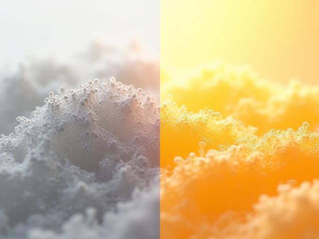 Comparison of clogged vs clean micro-fibers