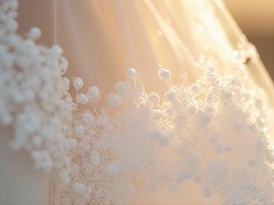 Intricate white lace detail